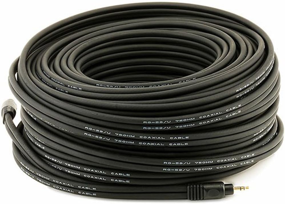 100 ftプレミアム3.5 MMステレオオスto 3.5 MMステレオオス22 AWGケーブル(ゴールドメッキ。。。