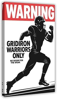 GHEGO GRIDIRON WARRIORS ONLY ,NO ROOM FOR THE WEAK Art Canvas Modern Poster Wall Art Prints Paintings Living Room Bedroom Decor 24x36inch(60x90cm)