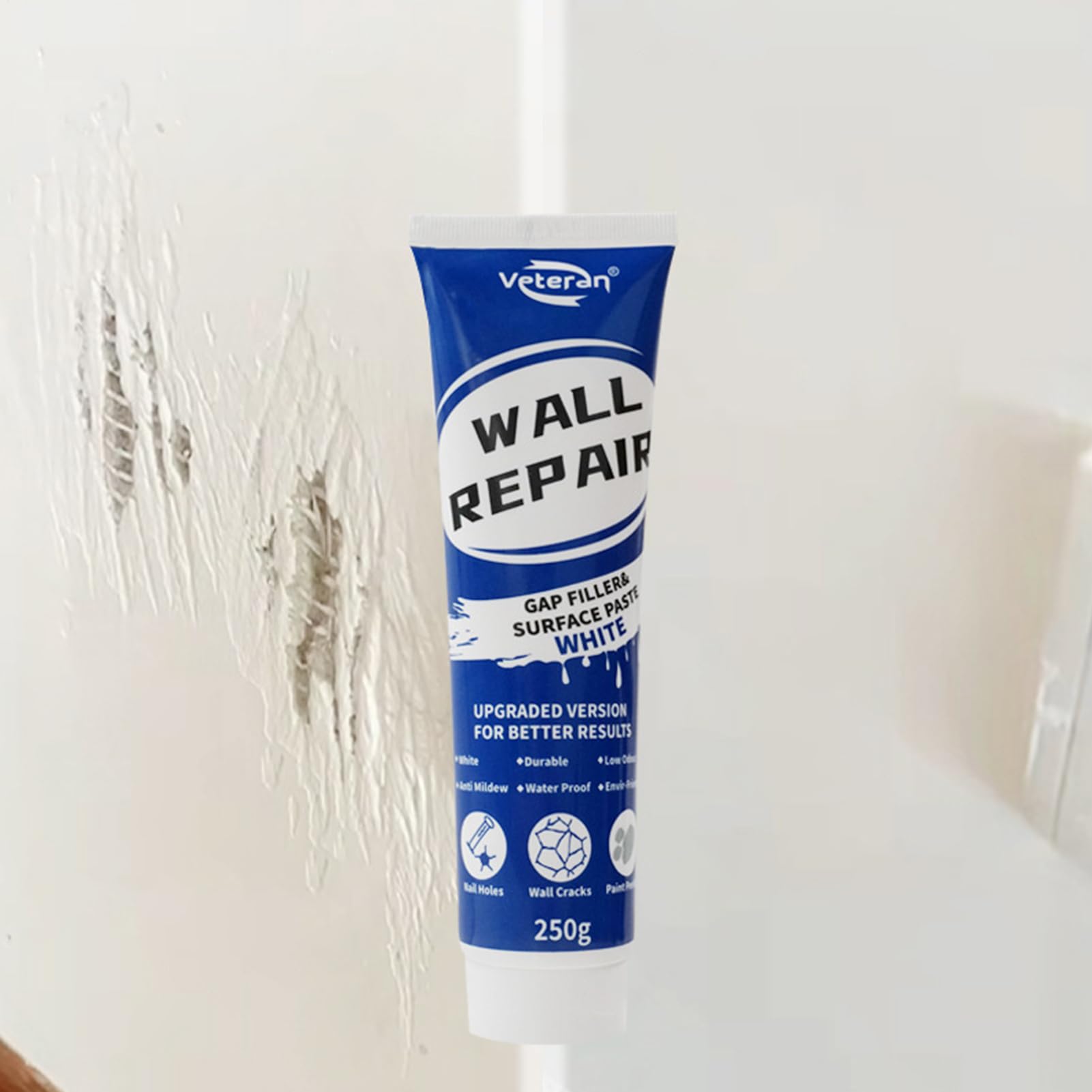 spackles Wall Repair, Plaster Wall Repair Paste, Household Mending Cream, Quick Drying White Tile Grout Filler, Crack and Peeling Agent for Walls, Ceilings, Azulejos and Home Renovation