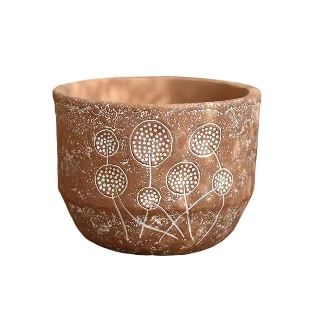 Gelasige A Flower Pots Creative Succulent Cement Flower Pot Flowerpot Living Room Retro Old Gardening Garden Decoration Outdoor Flower Pots