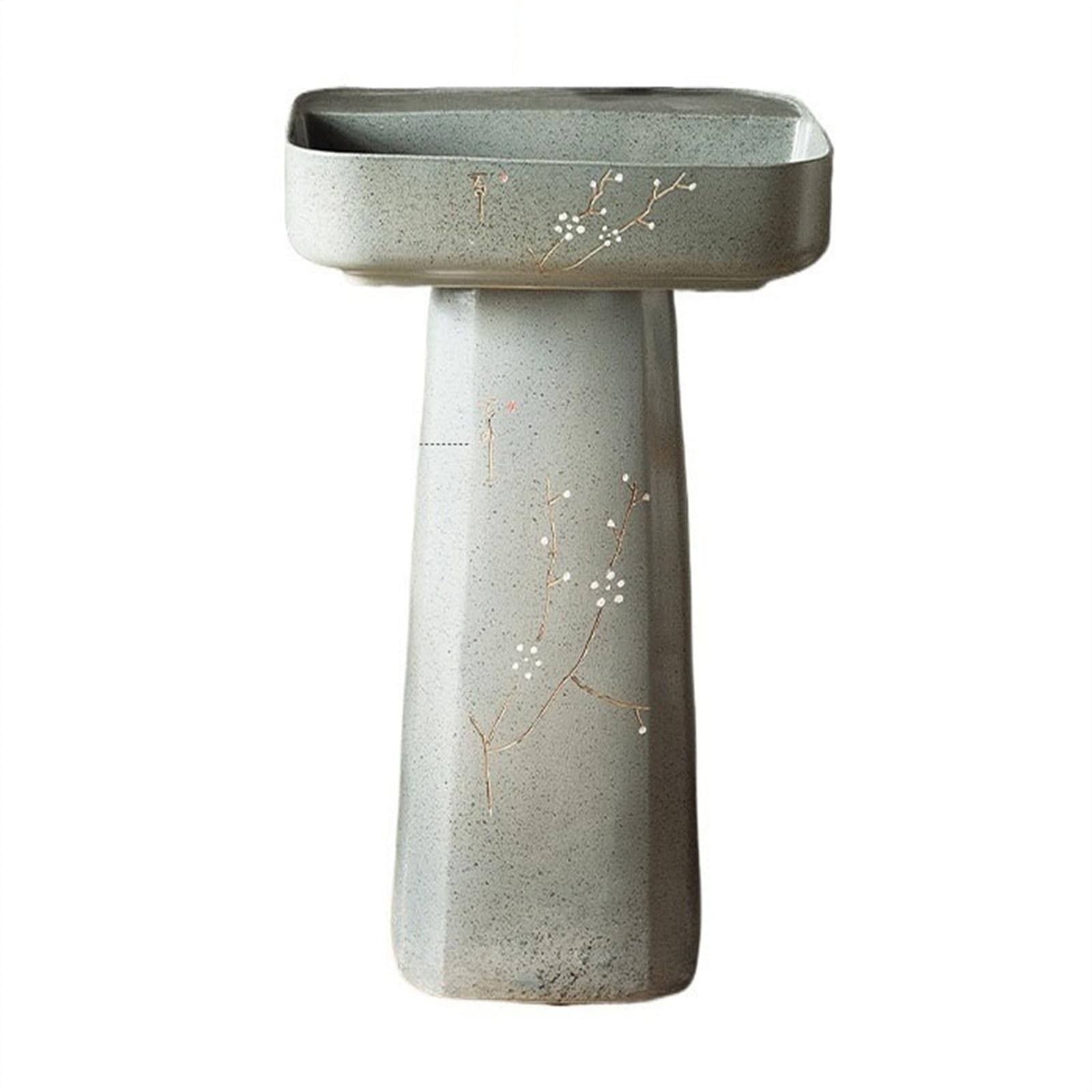Chińska Umywalka Na Postumencie W Stylu Vintage, Ceramiczna Umywalka Łazienkowa Na Postumencie, Dwuczęściowa Umywalka Stojąca, Umywalka Nablatowa Do Ogrodu, Umy(A)