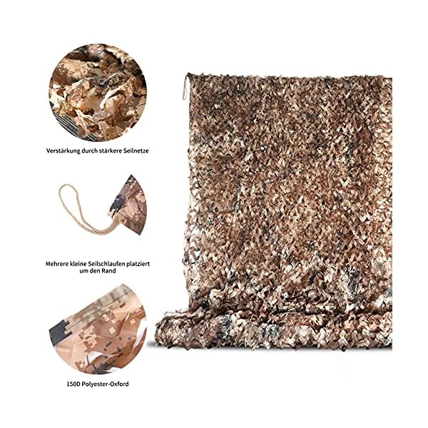 Sposuit Tarnnetz Camouflage Netz 3x3M 3x6M 4x6M 6x6M, Militär Dekoration Sonnenschutz Jagd Tarnung Net, Waldlandschaft… – Bild 5