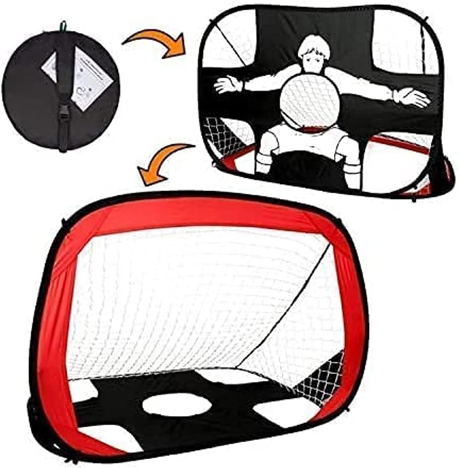Honelevo Kids Football net Soccer net Portable Foldable Kids Soccer net for Indoor Outdoor Soccer Training Unisex soccer include carry bag