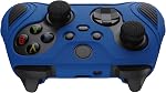 PlayVital Scorpion Edition Two-Tone Anti-Slip Silicone Case Cover for Xbox Series X/S Controller, Soft Rubber Case for Xbox Core Wireless Controller with Thumb Grip Caps - Blue & Black