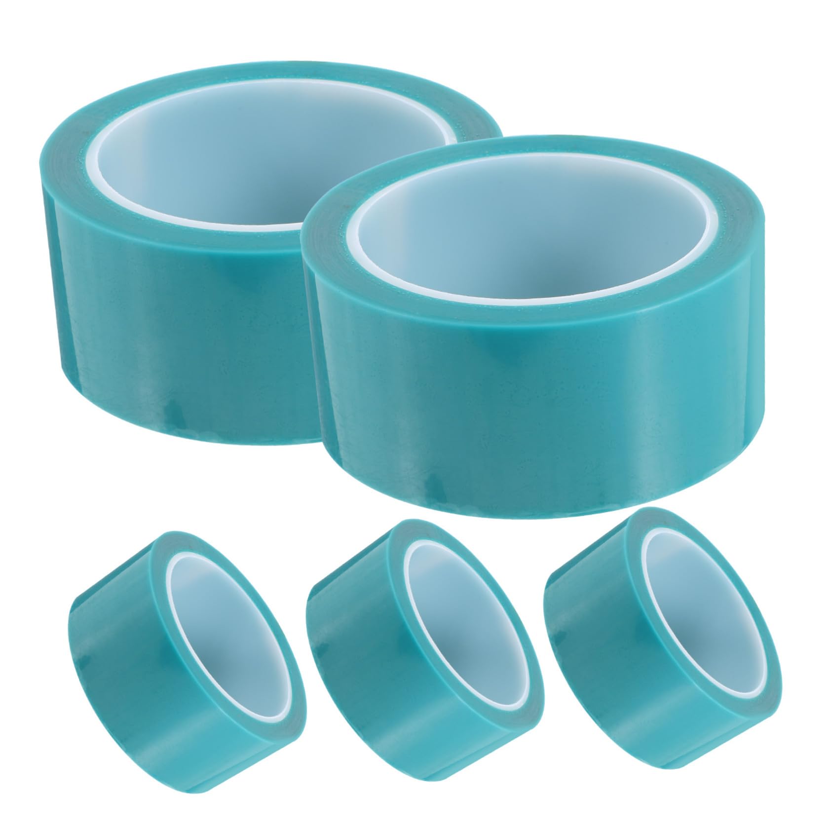 SOIMISS 5 Rouleaux Ruban de Masquage Peinture Automobile Pet Résistant Haute Température Largeurs Multiples pour Protection Courbes et Projets DIY Couleur Aléatoire