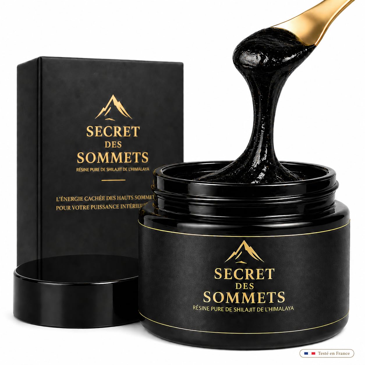 Shilajit Résine Premium 50g – 100% Naturel Sans Additifs – Purifié Authentique Himalaya – 70% Acide Fulvique Qualité Testée en Laboratoire UE – Secret Des Sommets Ayurvédique