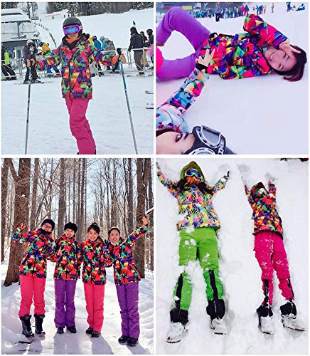 Women's Waterproof Ski Jackets Pants Set Windproof Girls Snowboard Jakets Colorful Printed Snowsuit #TOP3