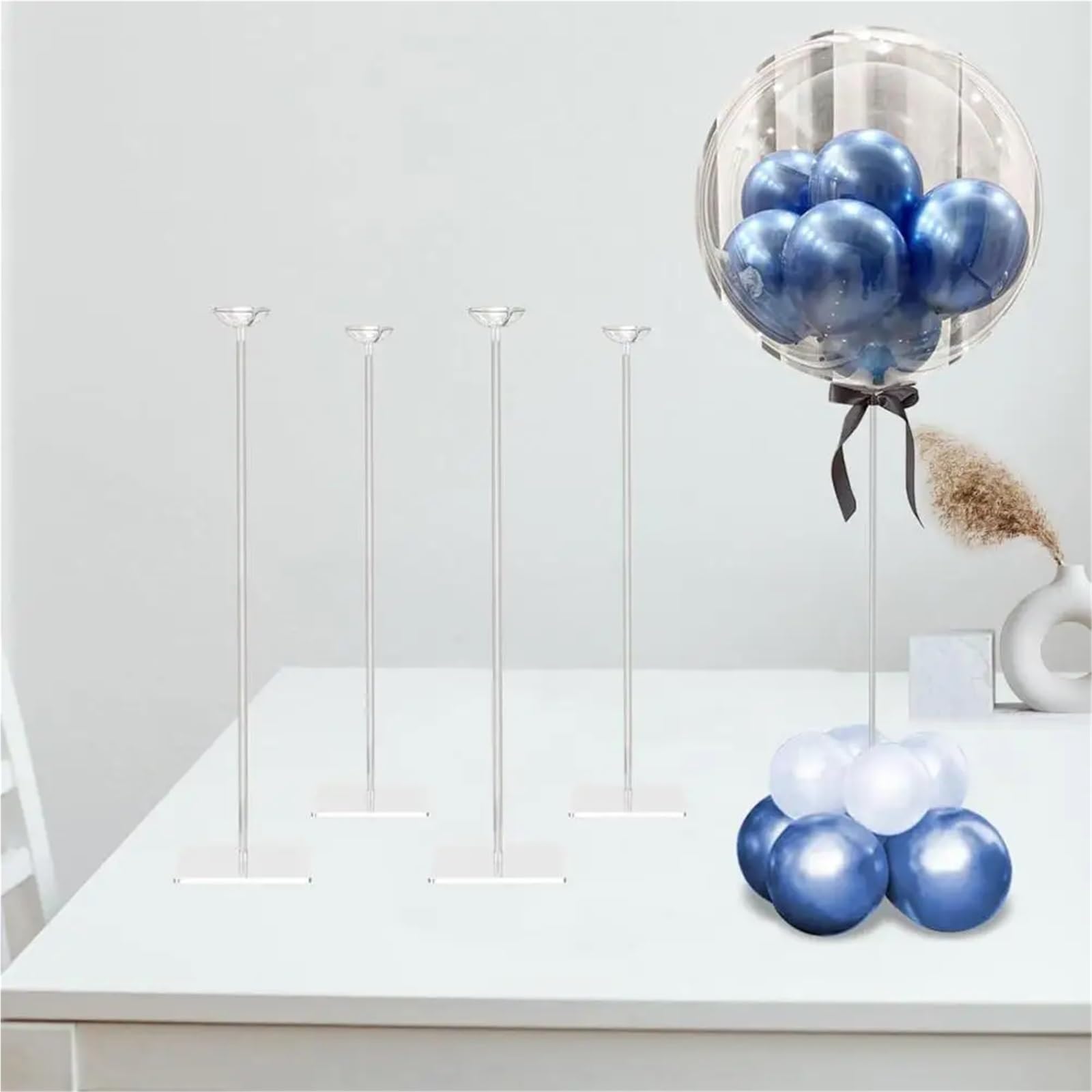 Stojak na balony 4 szt. Stojak na balony Kompaktowy stojak akrylowe