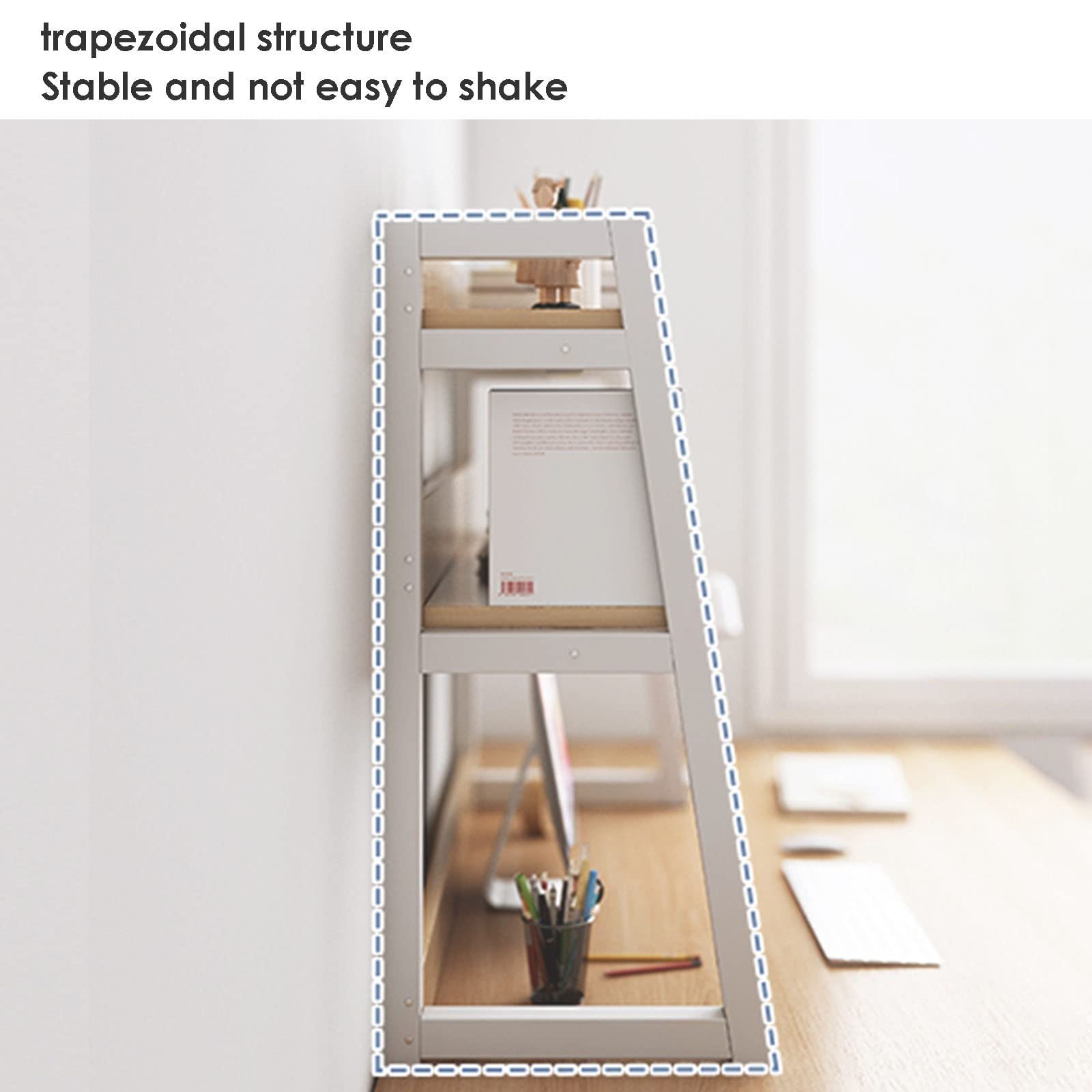 Glovios Bureau-organizer met lade, kunststof, wit