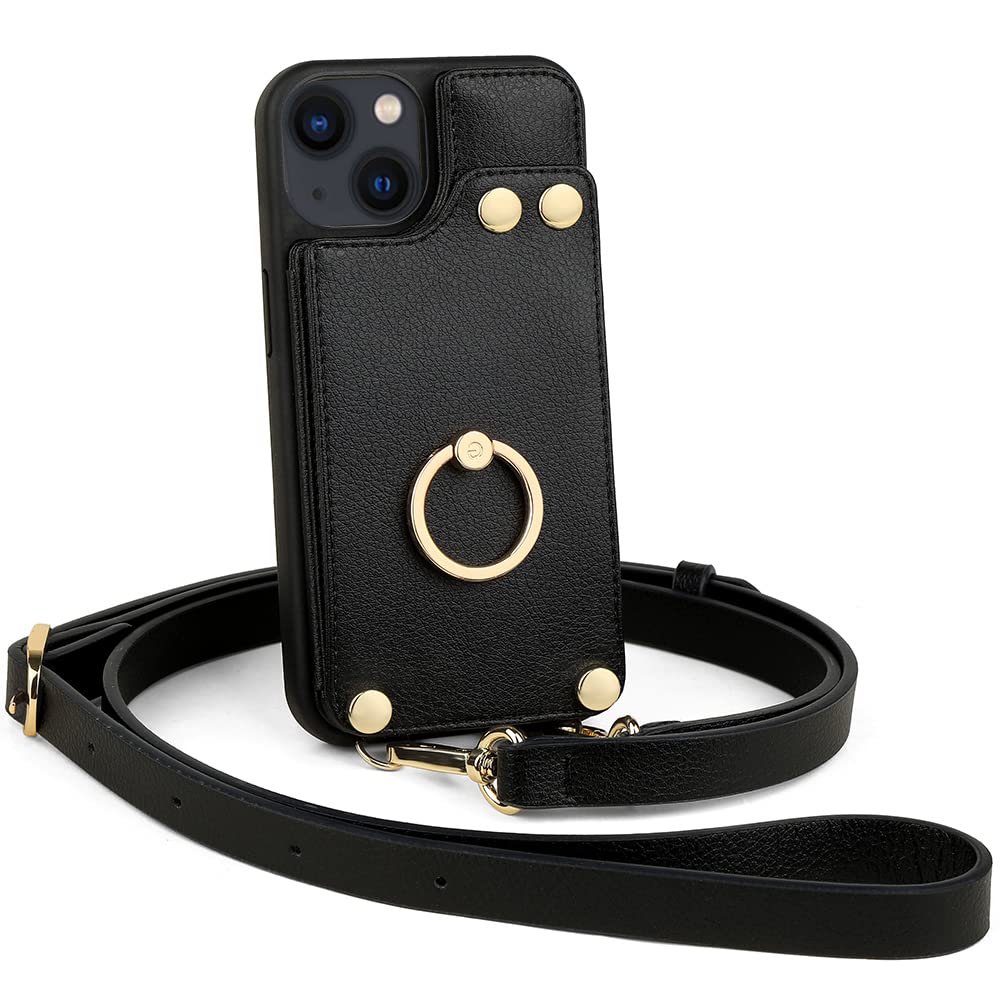 LAMEEKU for iPhone 14 Plus Case Compatible with Magsafe, Leather Wallet