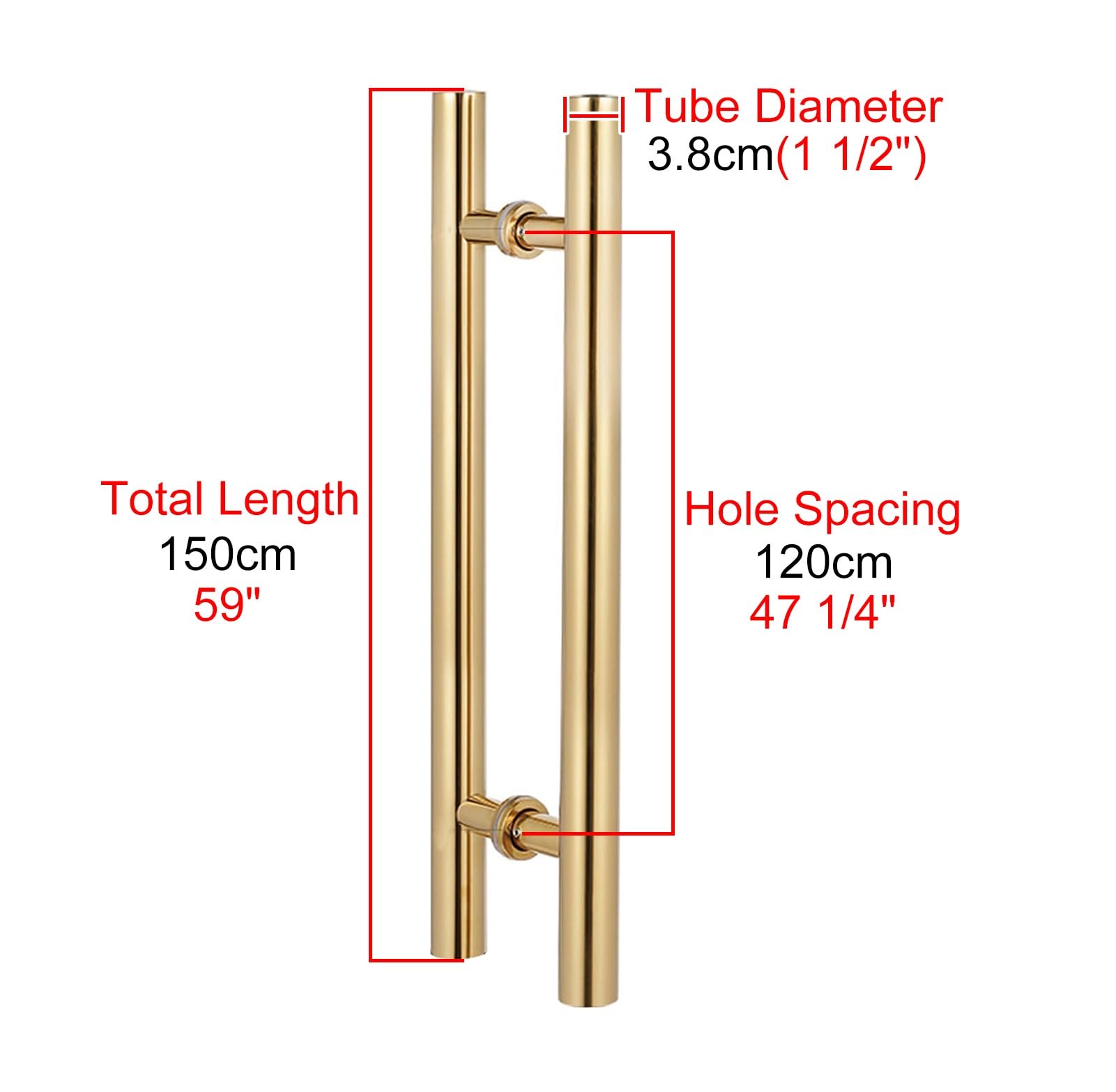 Manijas de Puerta de Metal Dorado Sistema de Empuje y Tiro para Puertas corredizas de Madera y Vidrio, Ideales para Uso Interior y Exterior, herrajes para Puertas de duch