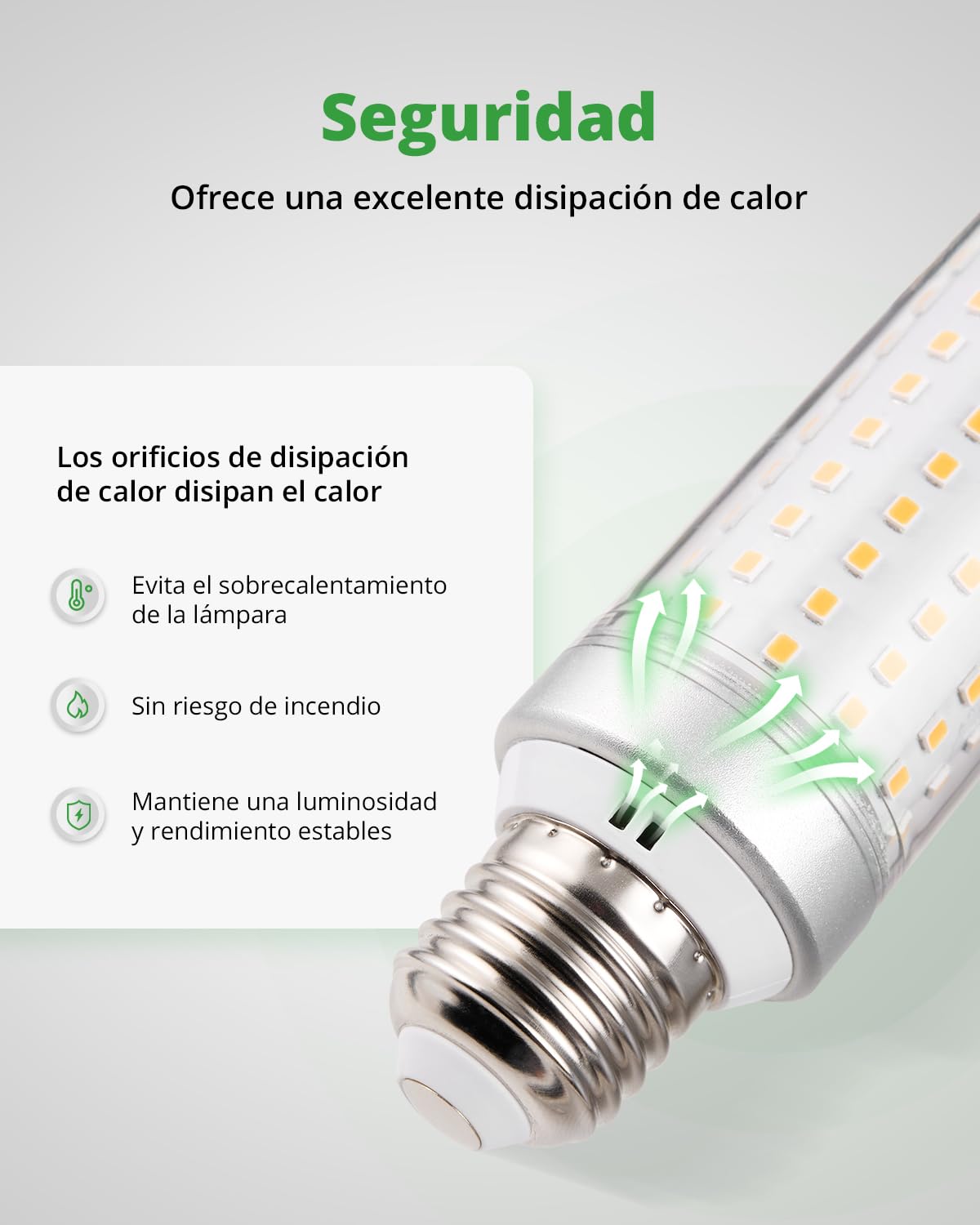HOMEOW Bombilla LED E27 Luz Calida 3000K, 25W 2500LM, Equivalente a Bombillas Tradicional de 200W, Lampadas E27 Maiz Led Ahorro de Energía, No Regulable, AC 220-240V, Pack 4