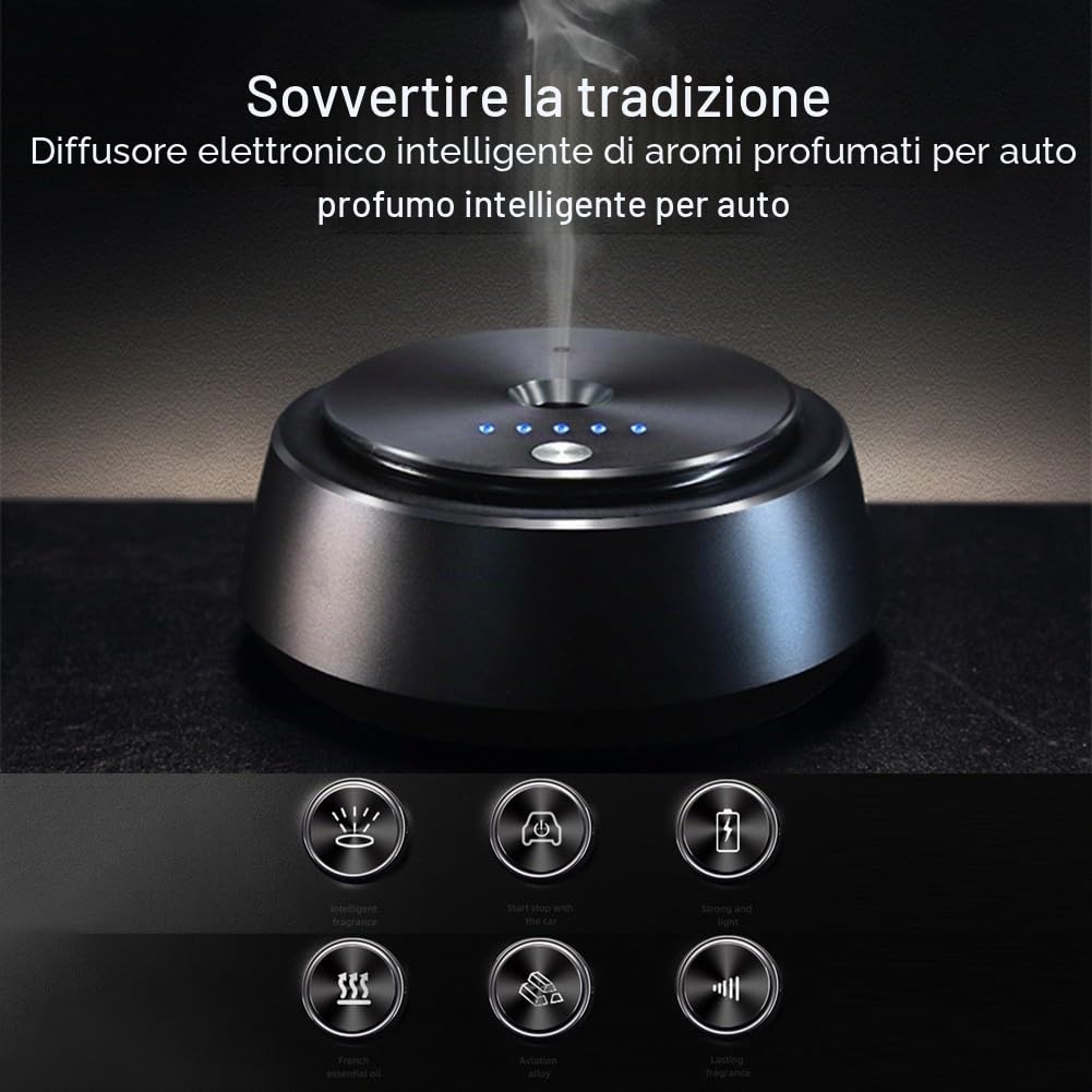 RANRAO Deodoranti per auto intelligenti, profumatori per auto intelligenti per aromaterapia, diffusori di fragranze, ricarica USB, regalo da uomo