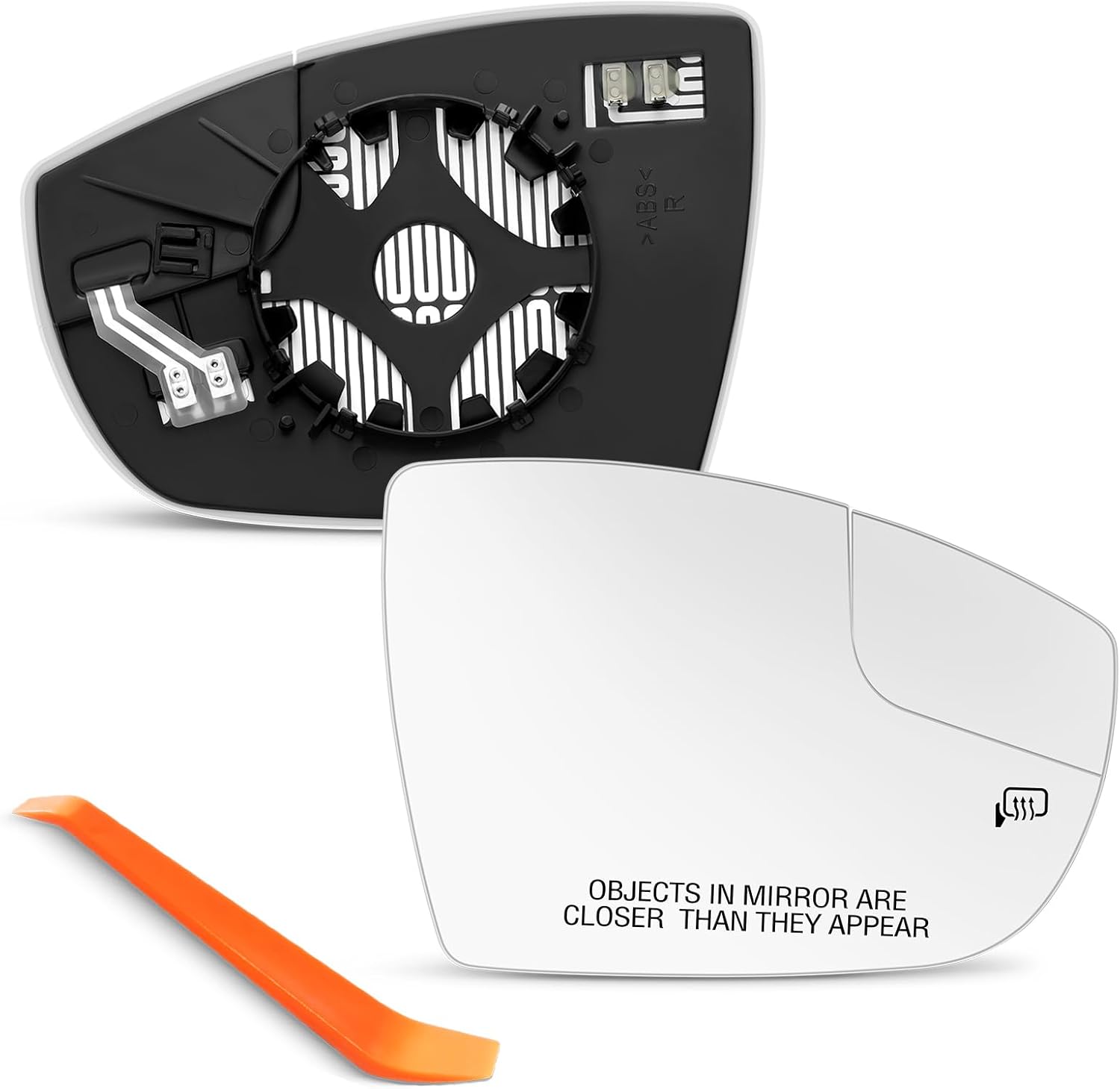 SNEMEEY Passenger Side Mirror Replacement for Ford Focus 2012 2013 2014 2015 2016 2017 2018, Right Side Mirror Glass Power Heated, Exterior Mirrors with Backing Plate CM5Z-17K707-G