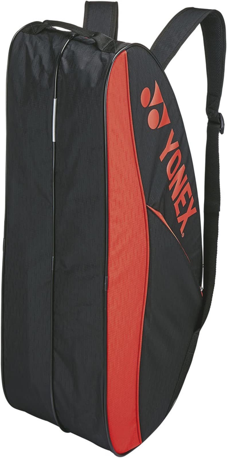 YONEX BAG2132R Tennis Bag Case, 6 Racquet Bags, Holds 6 Rackets, Black/Red (187)