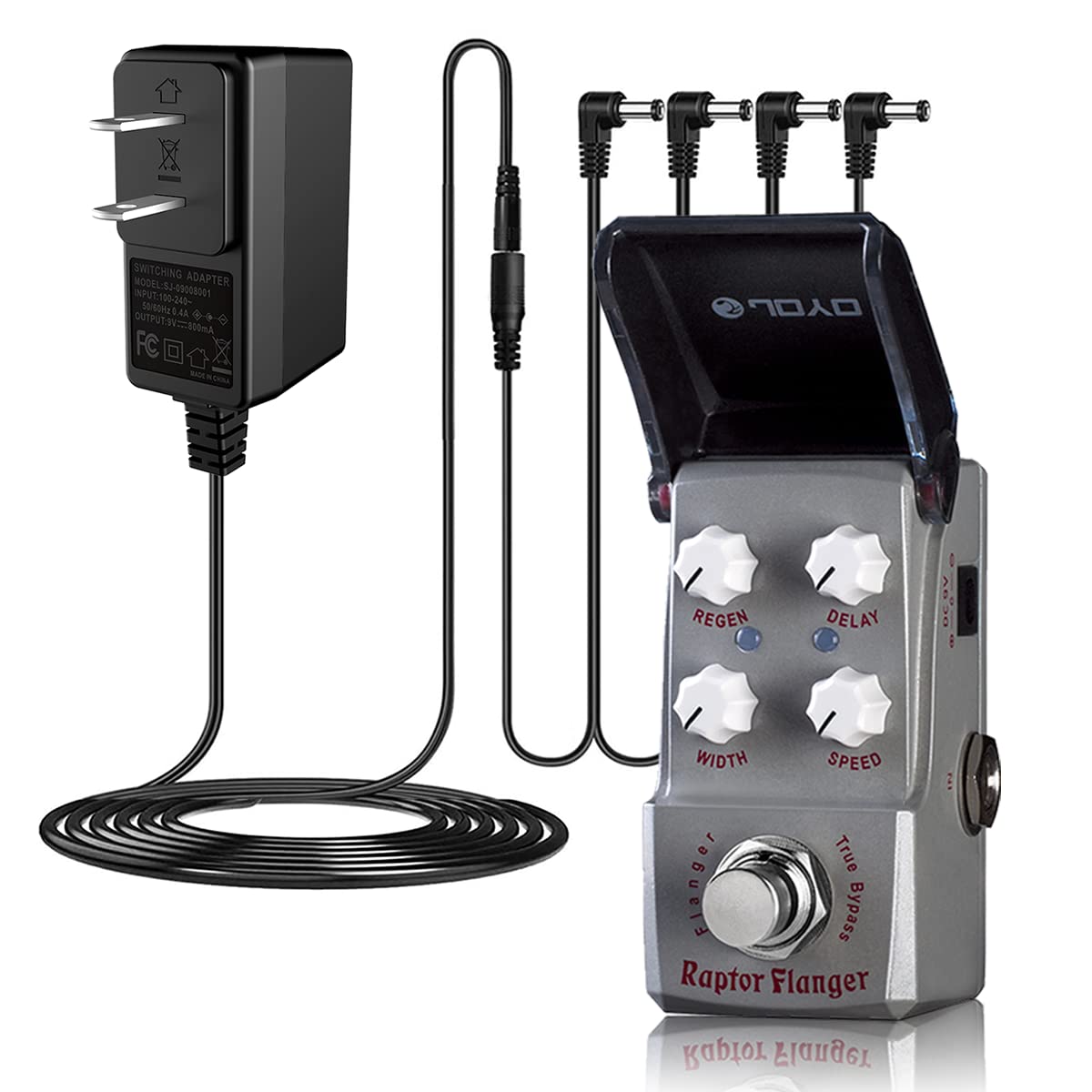 Amazon.com: JOYO JF-327 Raptor Flanger Mini Pedal Bundle with DC