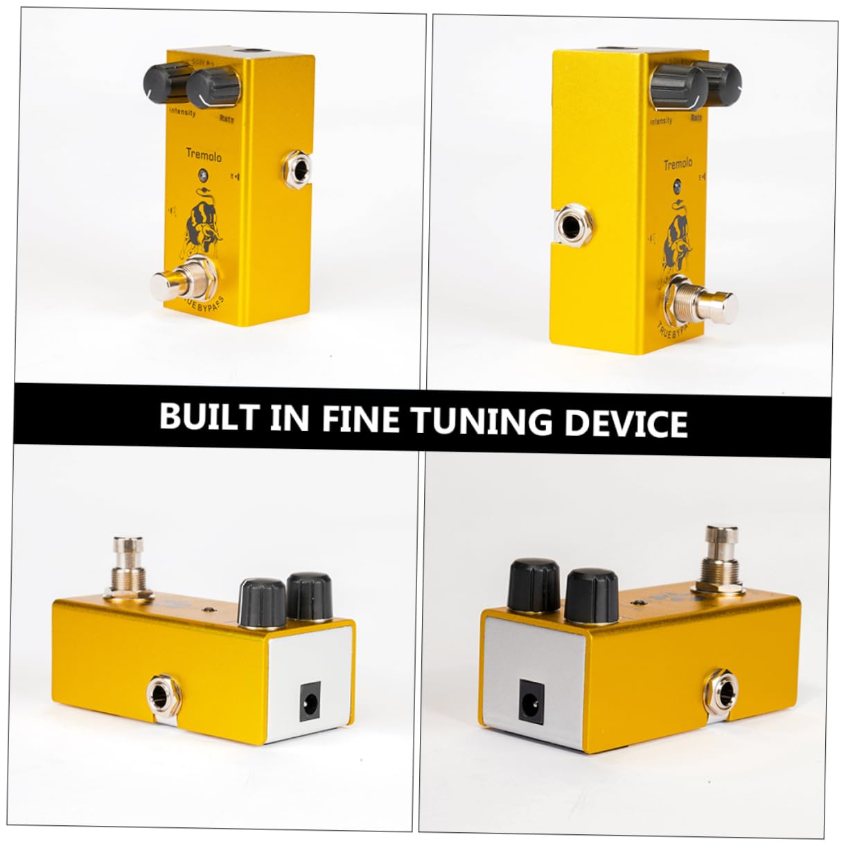 Kisangel Tremolo Gitarreneffektpedal mit Rate Control Legierunggehäuse und True Bypass für Klassische Röhrenverstärkersimulation für Gitarren