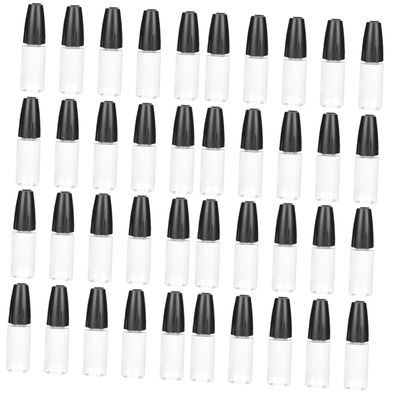 OUNONA 40piezas Botellas De Aguja Transparentes Punta Fina Botellas Exprimibles Para Aceites y Perfumes
