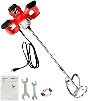 Dremvoist 2100W Handheld Electric Cement Mixer - 6-Speed Portable Mortar Mixer for Mud, Paint, Grout, Plaster & More