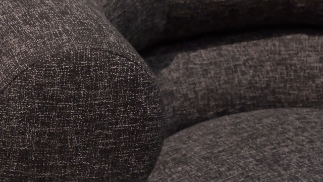 Sillón Plegable Negro Tela Texturizada Lino miniatura 7