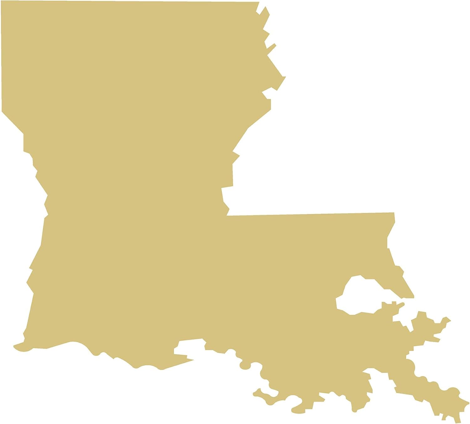 Louisiana State Cutout Unfinished Wood Mardi Gras Fat Tuesday French Quarter Parade MDF Shape Canvas Style 1 (12)
