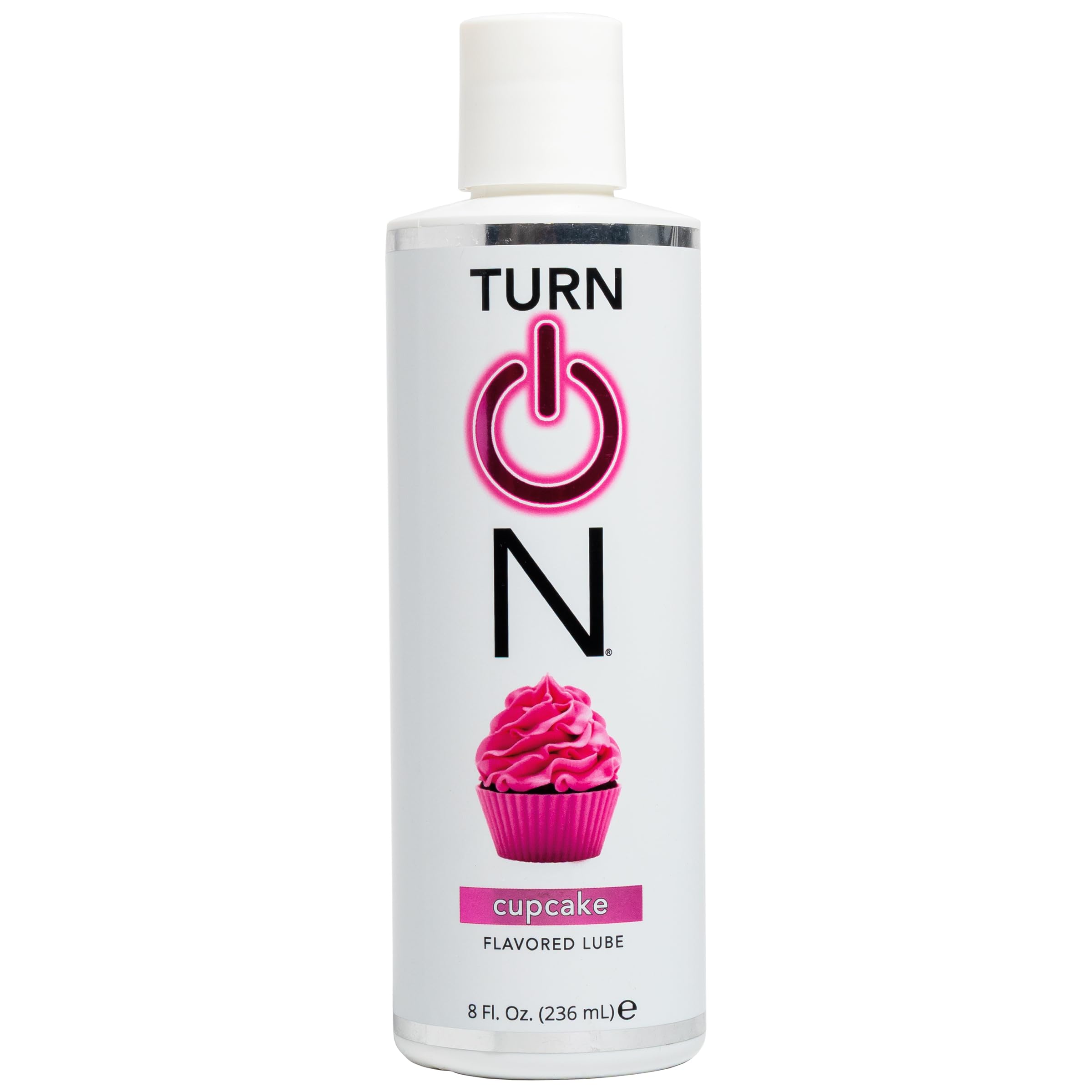 Turn On Cupcake Flavored Water-Based Personal Lubricant | Condom Safe, Sugar-Free Premium Lube for Men, Women, and Couples, 8 fl oz