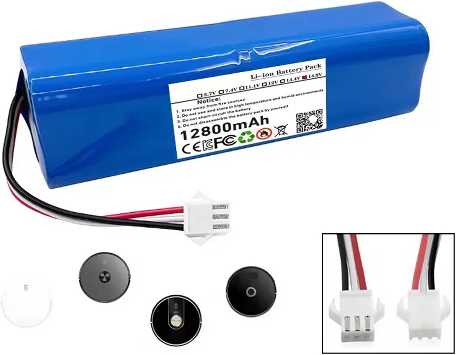 14.4V/14.8V Lithium Battery，Compatible For Eufy, Robovac L70 L10 Hybrid T2190，Compatible For Qihoo，360 S9 X95 X90 Robot Vacuum Cleaner Battery(5200mAh-L6.2)