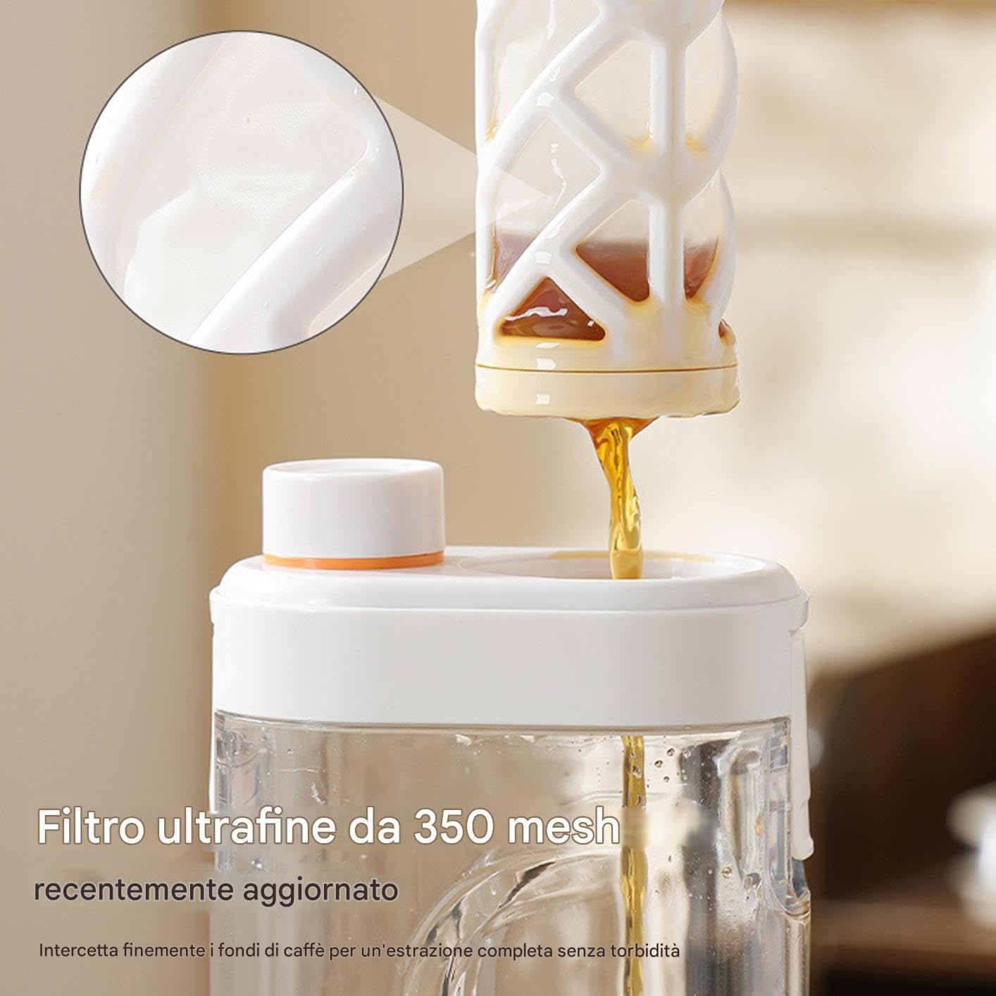Máquina De Café Cold Brew,Preparador De Café Frío - Botella Sin Fugas Con Filtro Fino Hermético Para Casa Viaje Actividades Al Aire Libre Cocina Camping