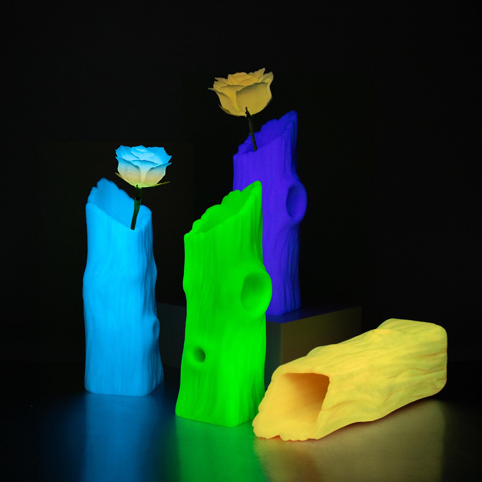 iSANMATE 4KG PETG Glow in the Dark Filamento 1,75 mm, Filamento para impresora 3D Bobina de 1KG*4, Precisión dimensional +/- 0,03 mm