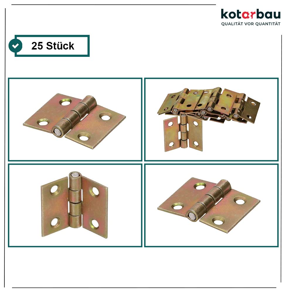 Gedotec Cerniera Per Porta Pesante – Nastro Avvitabile | 1 Set Di 2 Nastri Di Ricarica 2 Manici In Acciaio | 600 Mm – Diametro 16 Mm | Nastro Porta Giallo | Cerniere Porta | Nastro Di Foratura - Foto 2