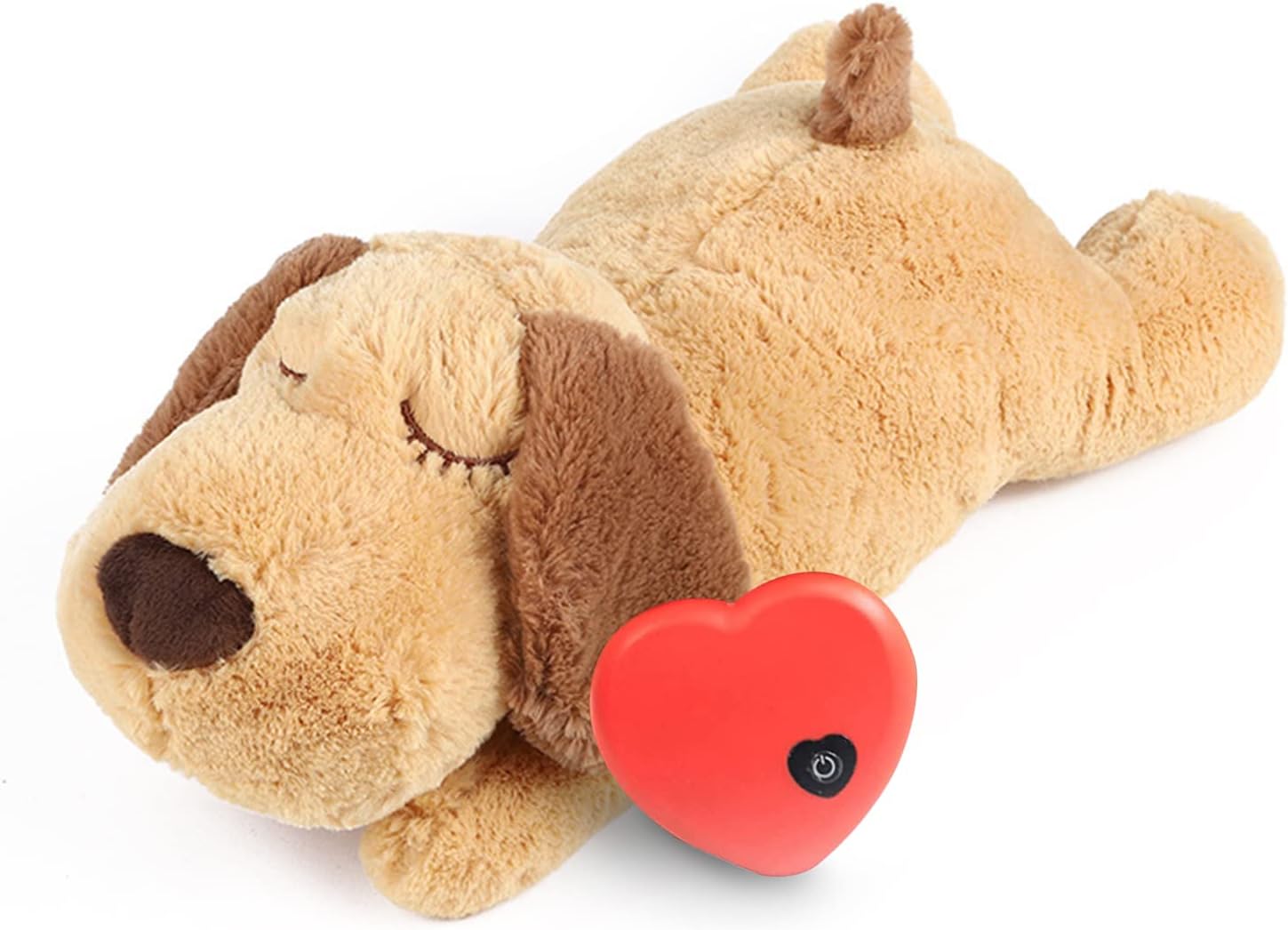 Puppy Heartbeat Plush Toy Realistic Heartbeat Soothes and Relieves Dogs and Cats Perfect for
