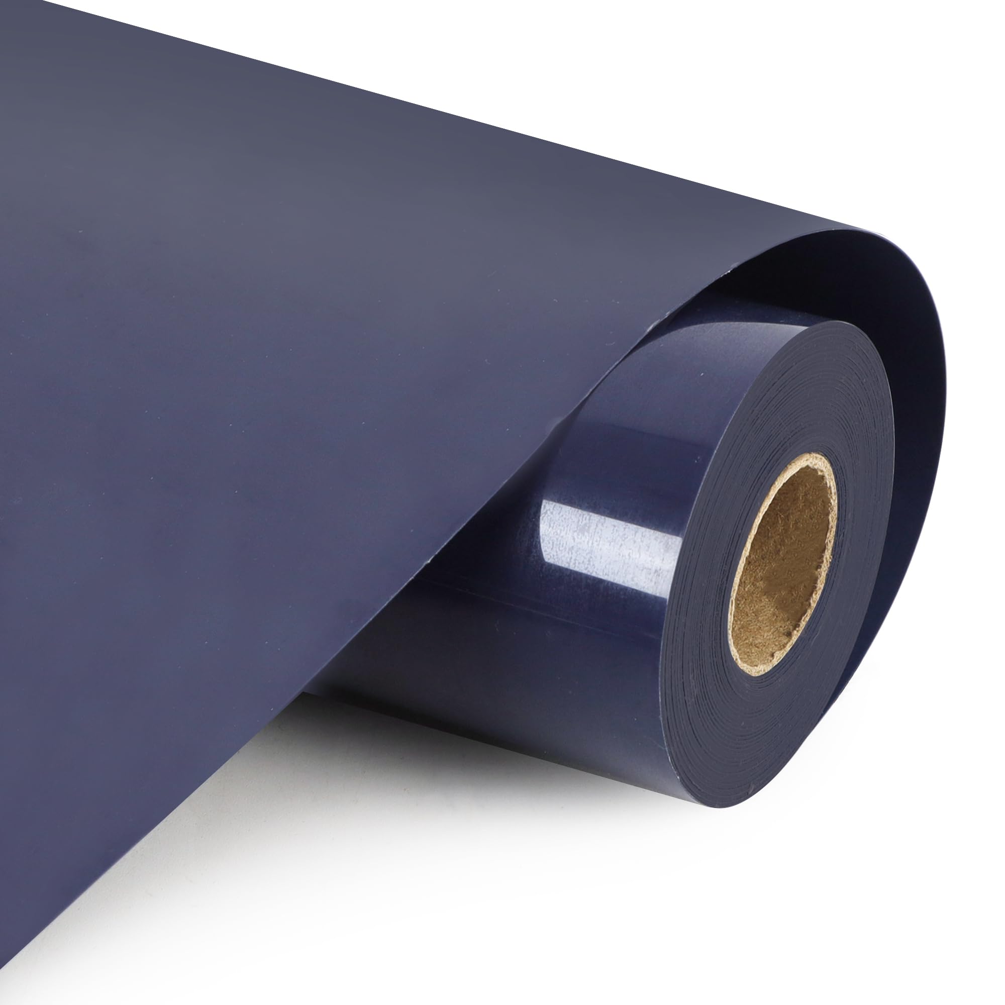 HTVVETUR HTV Vinyl Rolls Heat Transfer Vinyl - 12" x 9ft Navy Blue HTV Vinyl for Shirts, Iron on Vinyl for Cameo - Easy to Cut &amp; Weed for Heat Vinyl Design (13 K19 Navy Blue-9ft)