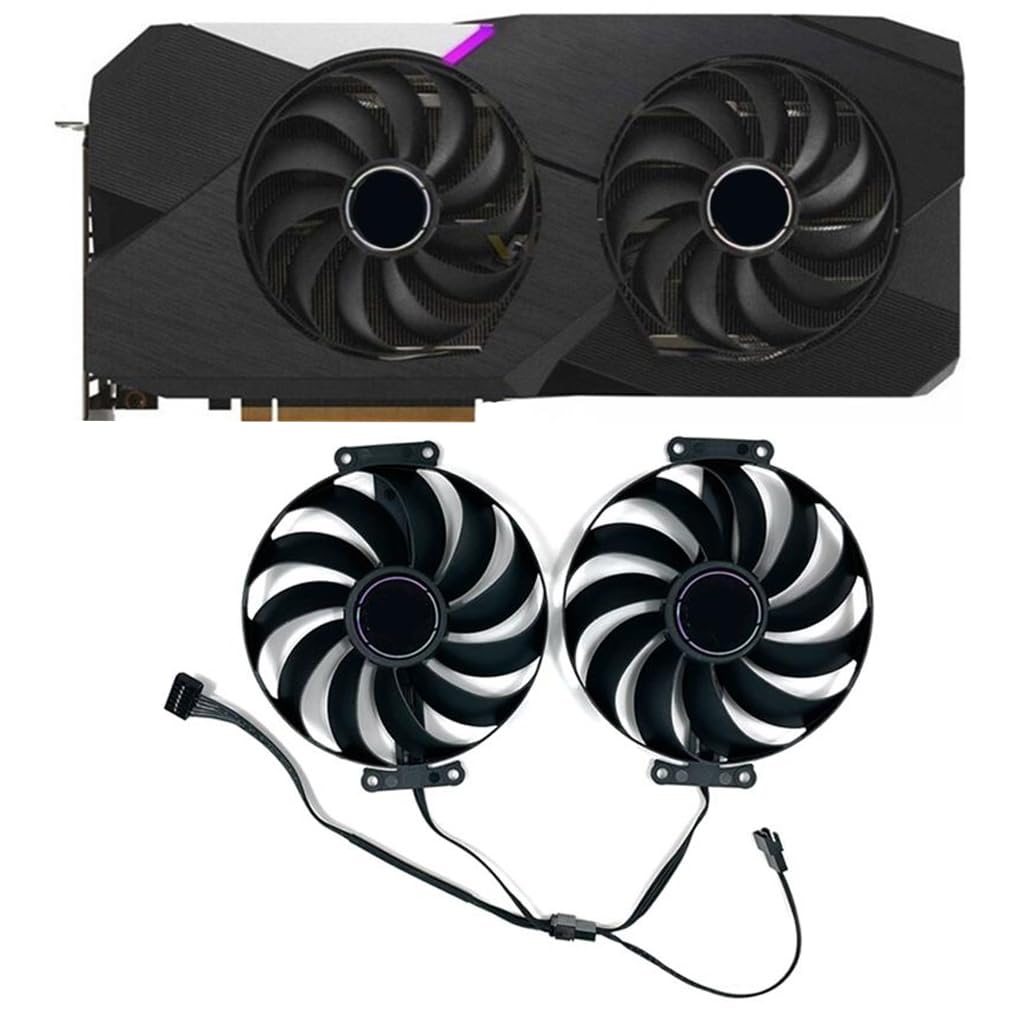 Graphics Card Cooling Fans Suitable for ASUS ATS RTX 3060 Dual RTX 3060Ti 3070 Series Desktop FDC10U12S9-C 95mm 12V 0.45A 7Pin 6wires Video Card Cooler Fans GPU Fan (2PCS)