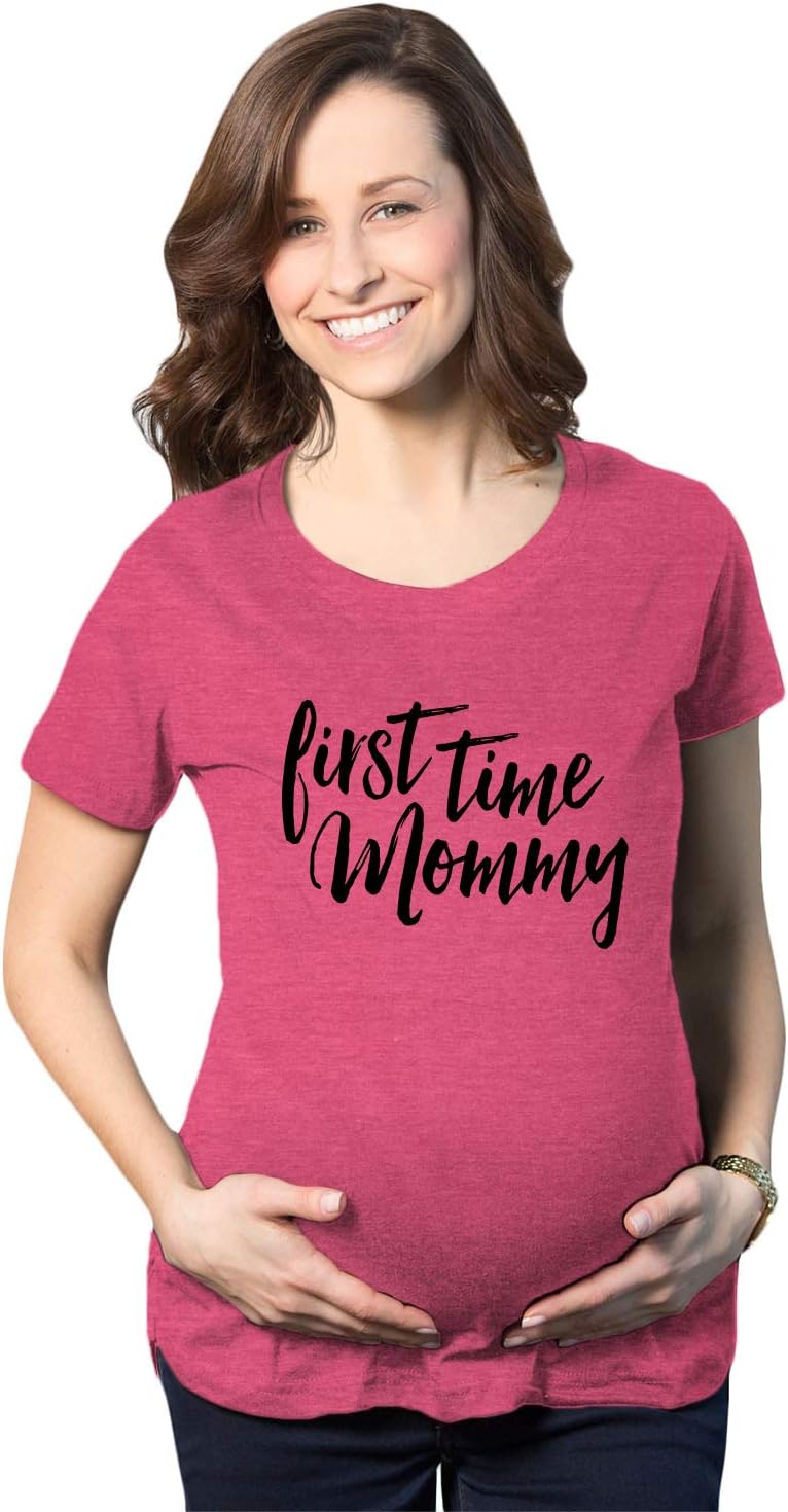 Maternity First Time Mommy Pregnancy T Shirt Cute Belly Bump Tee Mother to Be