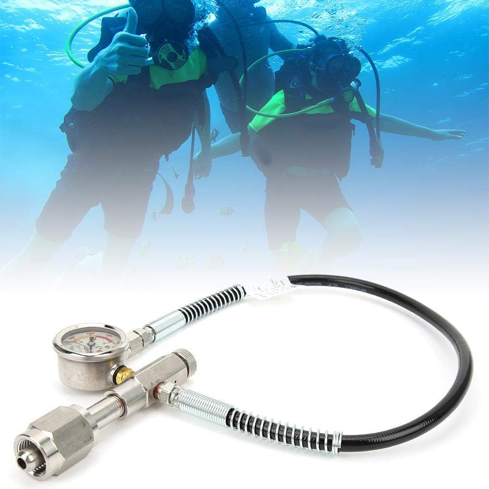 Stainless Steel Air Fill Station Adapter 347 Hex Valve with High Pressure Black Air Filler Pipe Fill Station Charging Adaptor