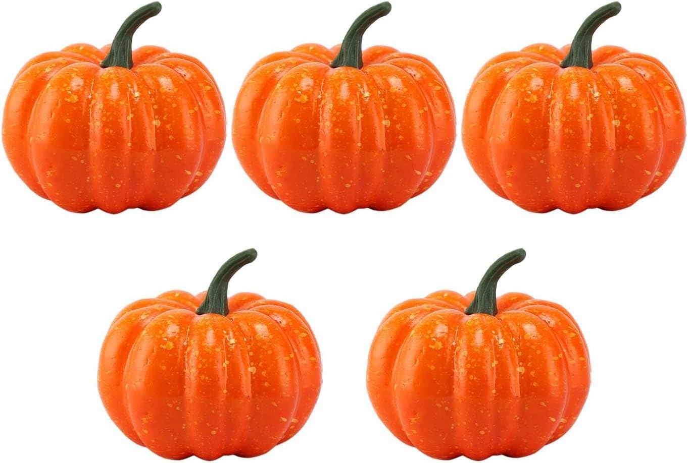 KODORIA 5pcs Fake Pumpkins Ornament Mini Simulation Pumpkins Model Artificial Foam Pumpkins Photography Table Centerpiece Props for Autumn Home Party Ornaments