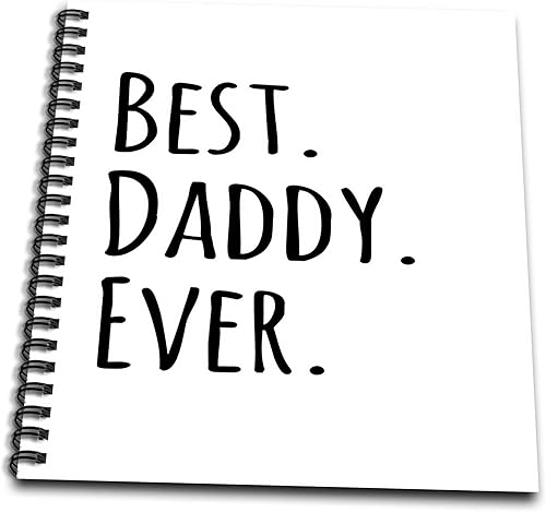 Miniatura 2 de 3dRose db_151486_3 Best Daddy Ever-Regalos para padres-Papás-Bueno para el Día del Padre-Texto Negro-Mini Bloc de notas, 4 x 4"