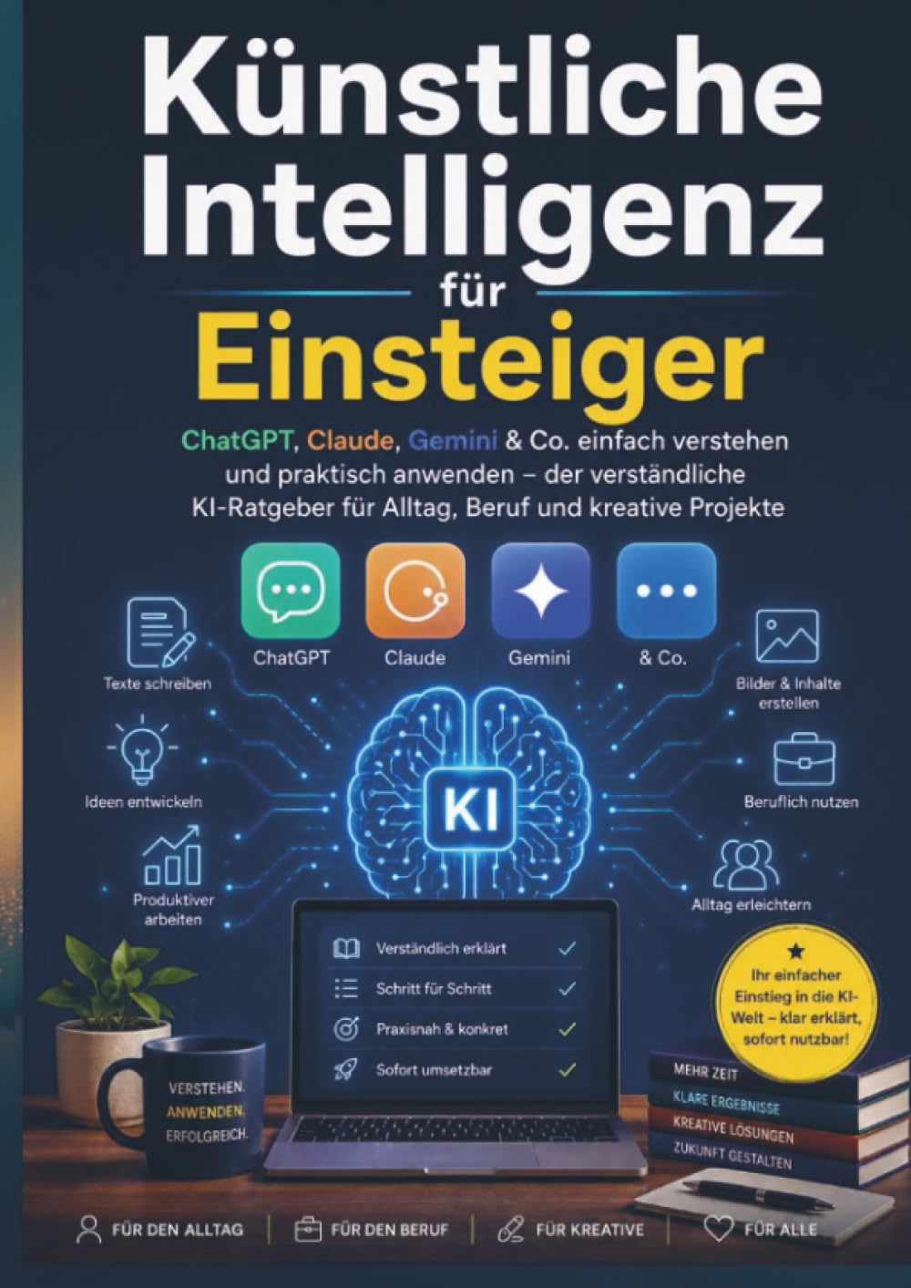 Künstliche Intelligenz für Einsteiger: ChatGPT, Claude, Gemini & Co. einfach verstehen und praktisch anwenden: der verständliche KI-Ratgeber für ... KI endlich verstehen möchten ― ohne Techniks)