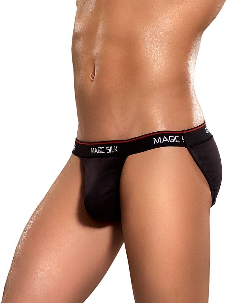 Mens Black Magic Silk Mustang Bikini (100% Silk)