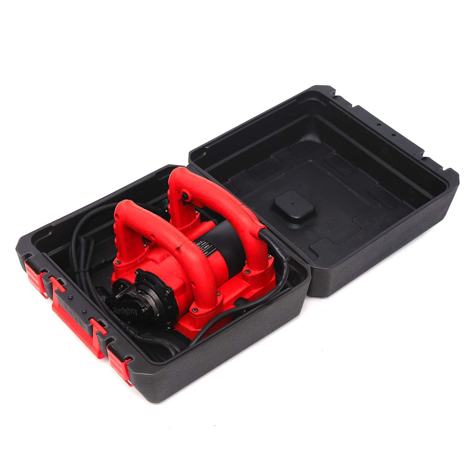 Elektryczna Strugarka do Ścian, Automatyczna Strugarka 1600W z Regulowaną Głębokością 1-4 mm, Walizka Transportowa, Prędkość 1000-4000R/min Frezarka do Rowków Ściennyc A+ Extra Blade + Vacuum Cleaner