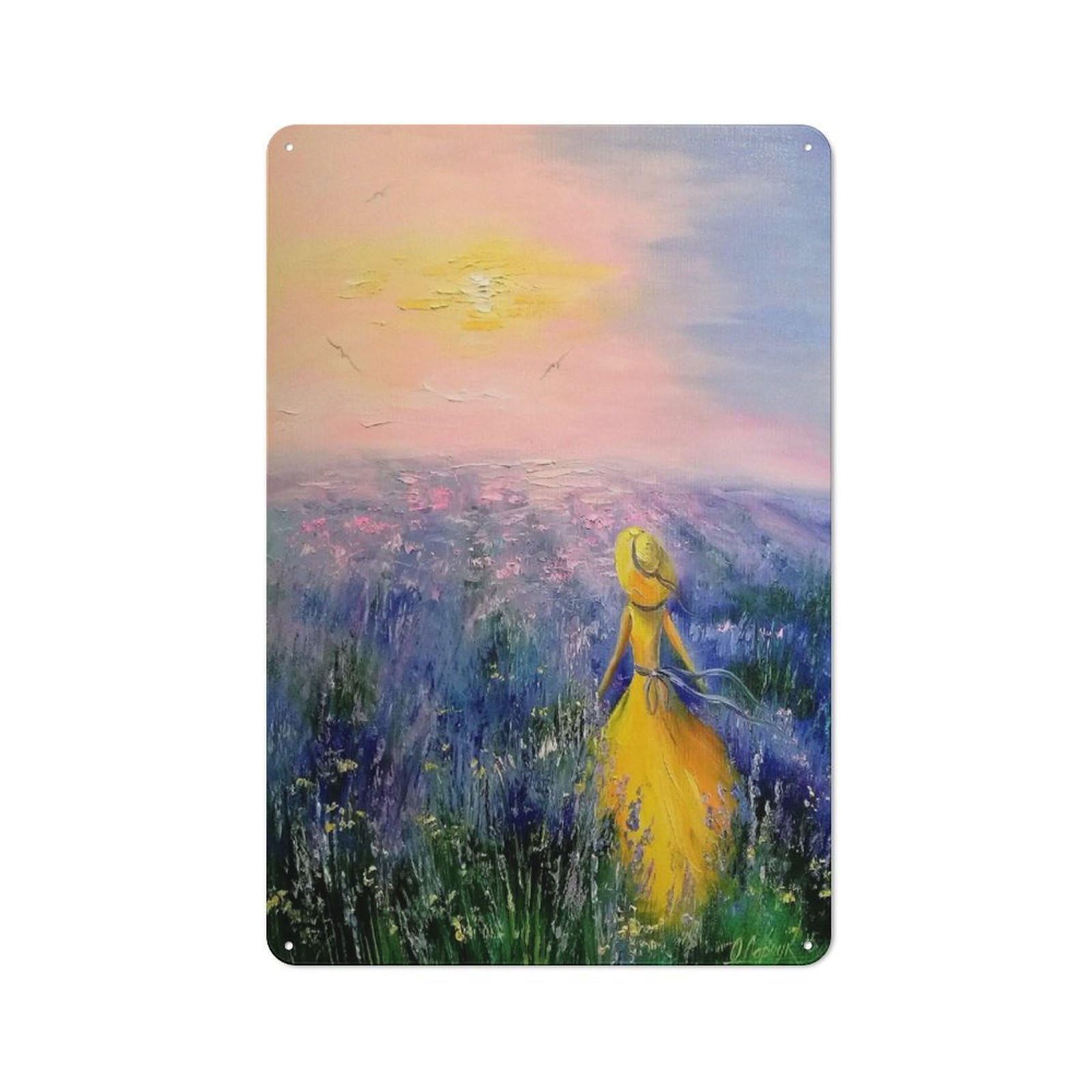 Junmoney Lavender Dreams Garden Style Shed Metal Sign 30X20cm, Shed Wall Decor For Patio Bar, Workshop, Shed Or Kitchen