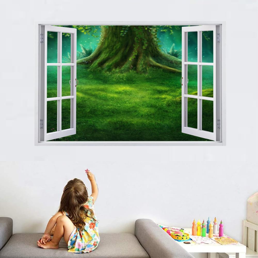 Decalcomanie Da Muro Art Wall Tattoo 3D Fracassato Albero Della Foresta Muro Della Stanza Dell'Autoadesivo Smontabile Della Parete Sogno Per Bambini Con Tatuaggio Adesivo Murale Bedroom Decor