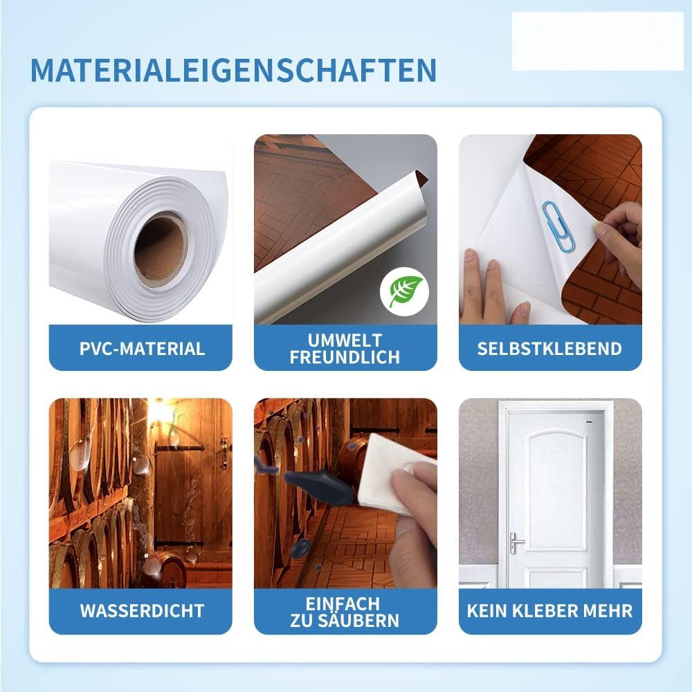 Adesivi per Porte 3D Ciliegi in Fiore Adesivi per Porte Interne Autoadesivo Stile Giapponese Adesivo Porta Fotomurali Poster Murale per Soggiorno Camera da letto Decorazione 77 x 200 cm H163