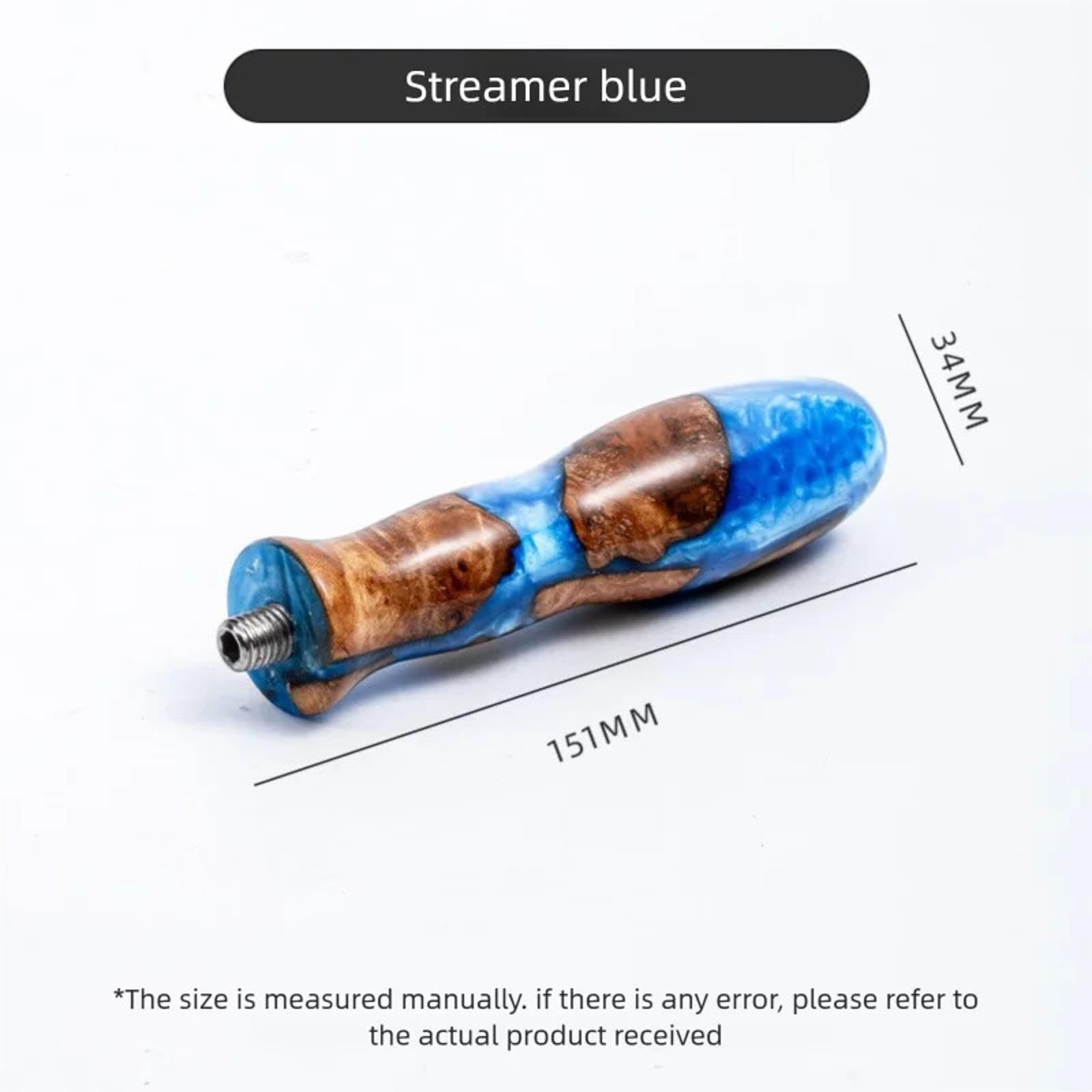Poignée De Porte-filtre Sans Fond En Résine Lumineuse, Remplacement Pour Machine À Expresso, Accessoires De Modification De Café, Panier Filtrant(Streamer blue)