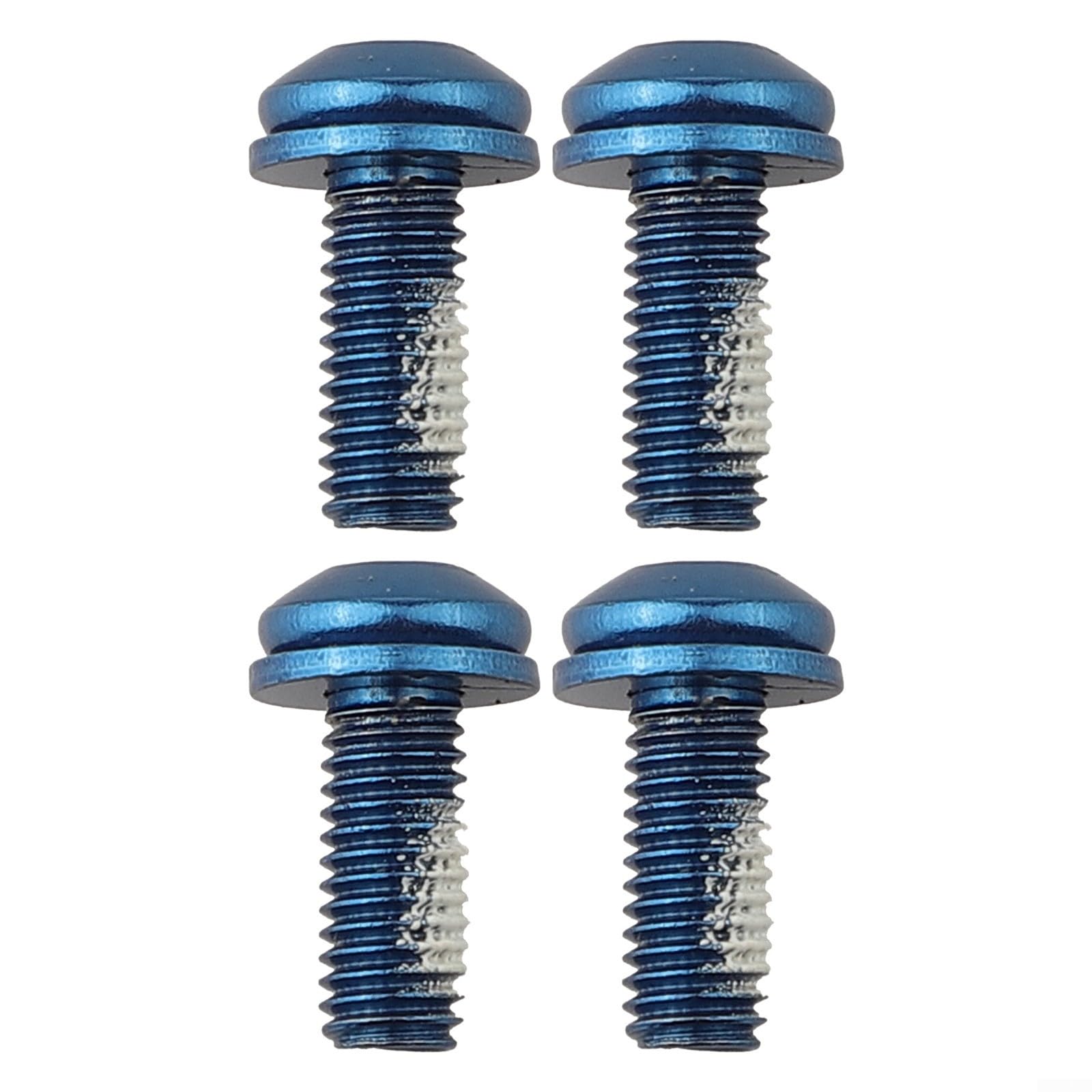 Bicycle Accessory Set of 4 M5*12 Bottle Cage Holder Screws in Alloy Steel (blue)