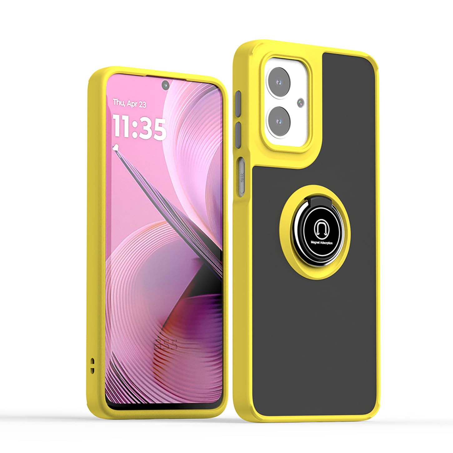 ILING Case For Motorola Moto G85 5G, Ultra-thin Translucent Matte Frosted PC Hard Back Cover, Soft Silicone TPU Bumper Shockproof Protective Case With - View #8