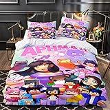 PTNQAZ Hot Aphmau - Juego de Cama Individual, Doble, tamaño King, Juego de Cama para niños, Funda de edredón para Dormitorio Infantil (Doble, 1)