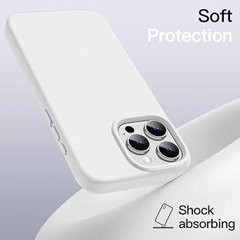 JETech Silicone Case for iPhone 16 Pro, White