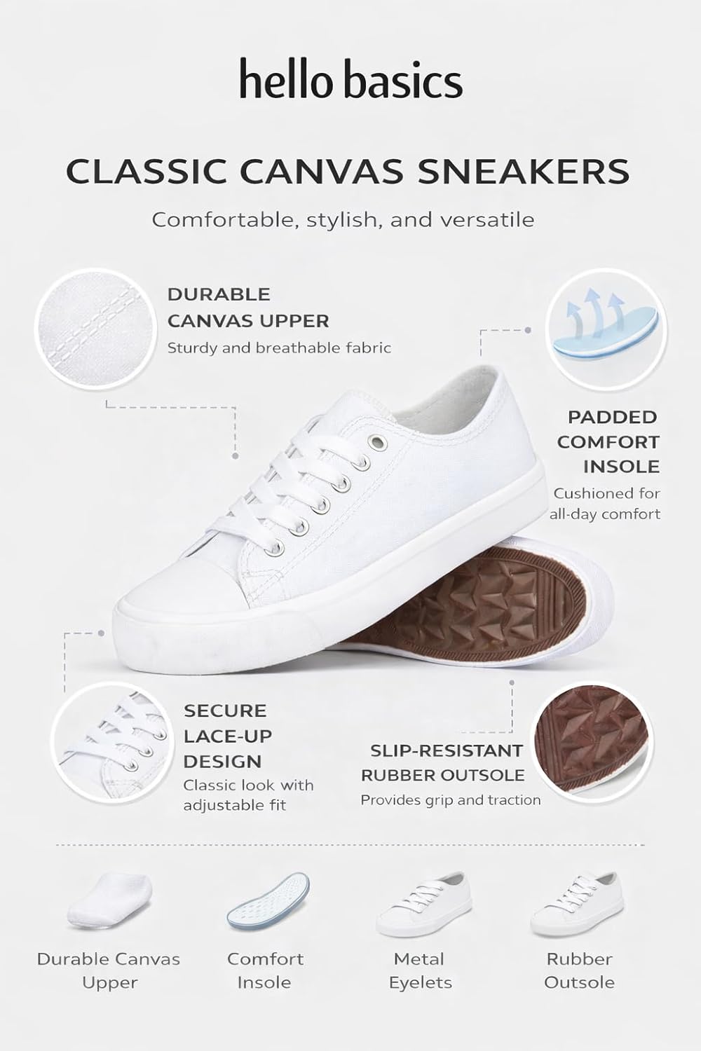 Canvas Shoes for Women Casual Low Top Sneakers Fashion Womens Tennis Shoes for Everyday Wear - Image 3