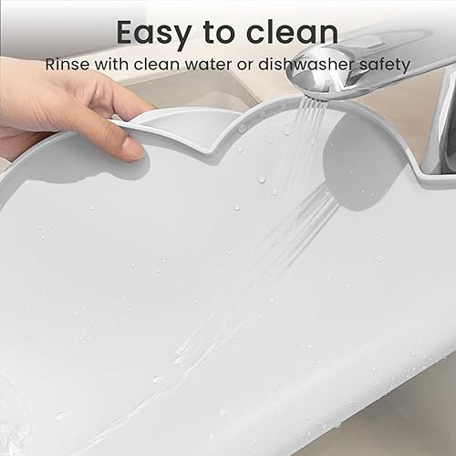 Miniatura 84 de Ptlom Mantel individual de silicona para perros y gatos, antideslizante, impermeable, para alimentos y agua, tapete para bandeja para cachorros